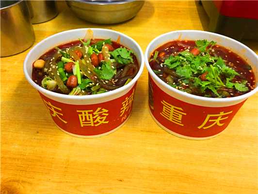 魅力小吃培訓學員特色酸辣粉實操作品案例